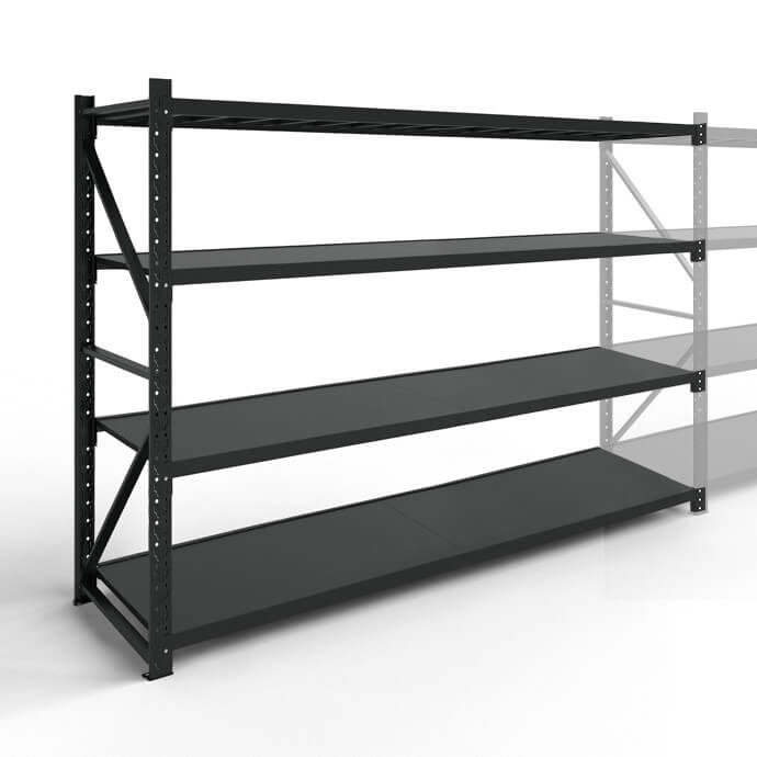 Metāla plaukti 3000x2000x600  ar 4 plauktu Rehalt Systems, papildu sekcija 3