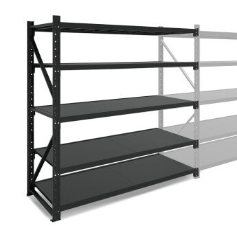 Metāla plaukti 3000x1500x600  ar 5 plauktu Rehalt Systems, papildu sekcija 3