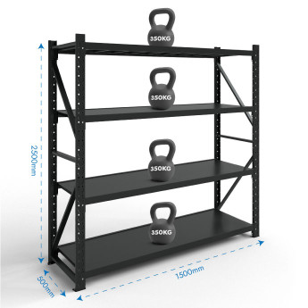 Stelažas 2500x1500x500 4 plauktu Rehalt Systems bāzes daļa