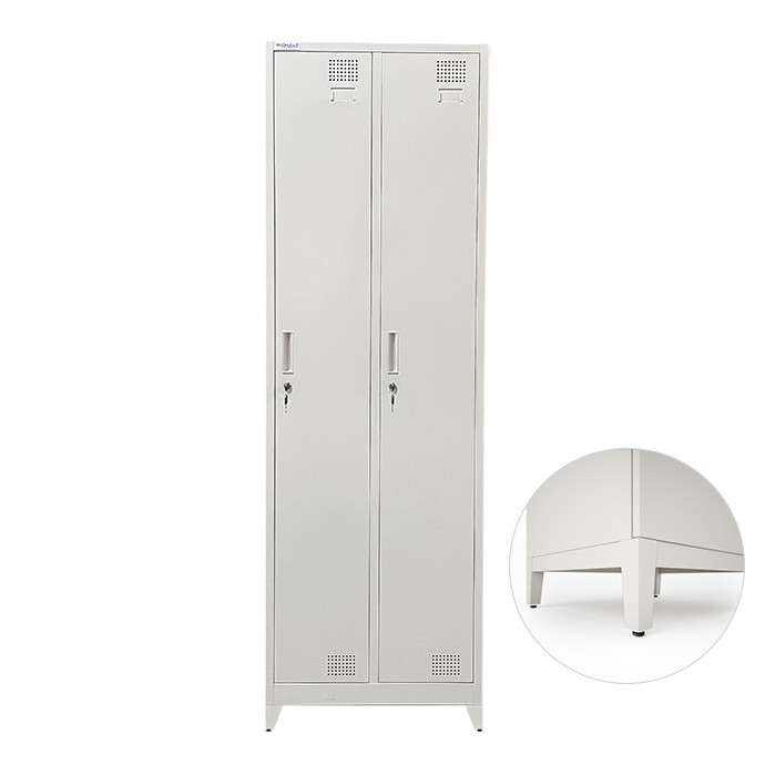 Dubultais metāla garderobes skapis Rehalt Systems 1940 x 600 x 500 ar regulējamām kājiņām