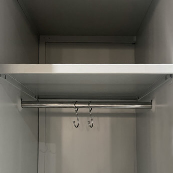 Metāla garderobes skapis Rehalt Systems 1940x800x500 ar regulējamām kājiņām, 2 durtinas 5