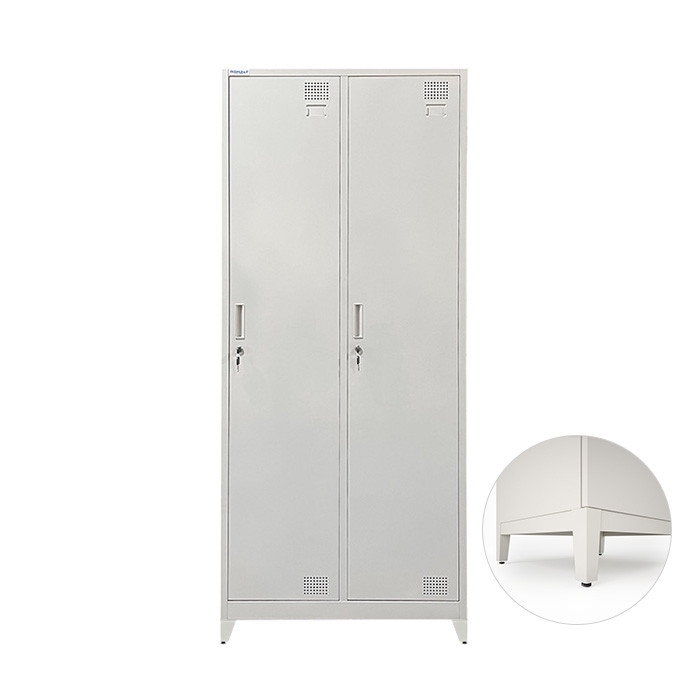 Dubultais metāla garderobes skapis Rehalt Systems 1940 x 800 x 500 ar regulējamām kājiņām