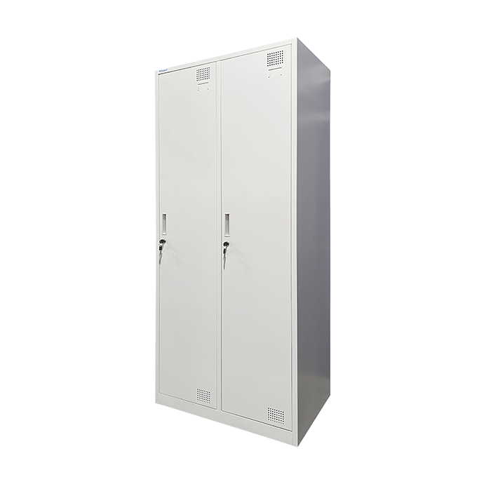 Metāla garderobes skapis ar starpsienu Rehalt Systems 1940 x 800 x 500 ar regulējamām kājiņām, 2 durtinas 3