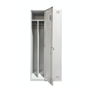 Dubultais metāla garderobes skapis ar starpsienu Rehalt Systems 1940 x 800 x 500 ar regulējamām kājiņām