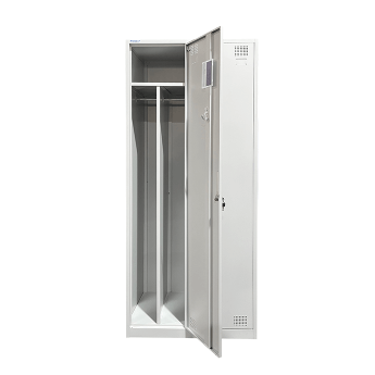 Metāla garderobes skapis ar starpsienu Rehalt Systems 1940 x 800 x 500 ar regulējamām kājiņām, 2 durtinas 4