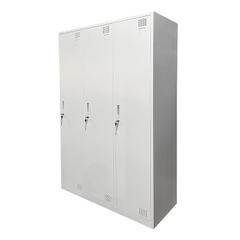 Trīsvietīgs metāla garderobes skapis Rehalt Systems 1940 x 900 x 500 ar regulējamām kājiņām