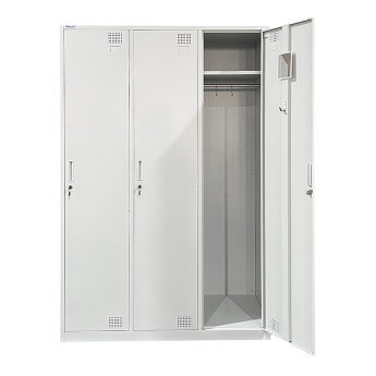 Metāla garderobes skapis Rehalt Systems 1940x1200x500 ar regulējamām kājiņām, 3 durtinas 5