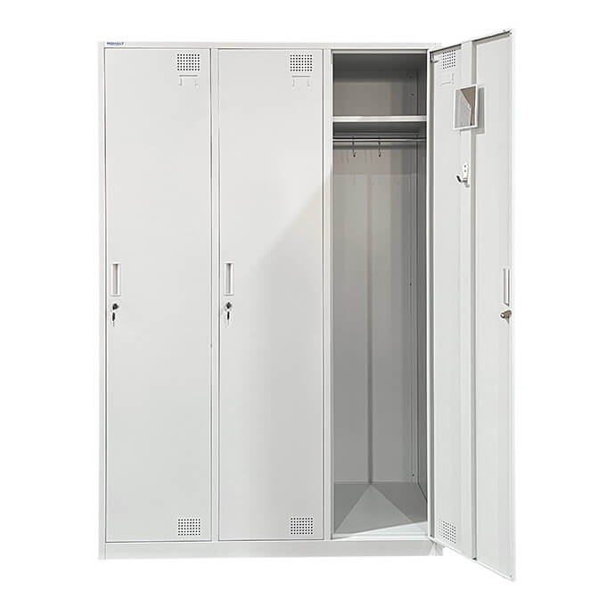 Metāla garderobes skapis Rehalt Systems 1940x1200x500 ar regulējamām kājiņām, 3 durtinas 5