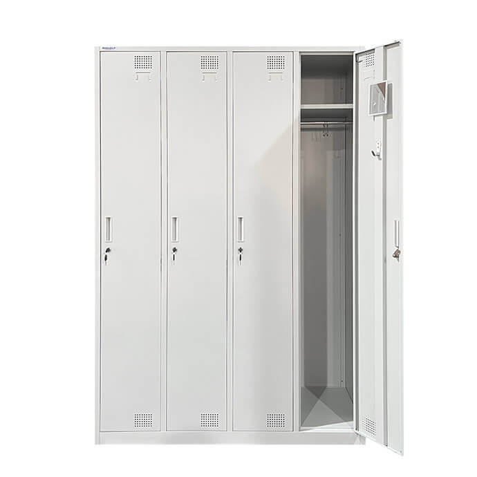 Metāla garderobes skapis Rehalt Systems 1940x1200x500 ar regulējamām kājiņām, 4 durtinas 5