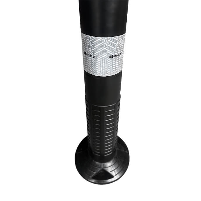 Elastīgs brīdinājuma ceļa stabiņš Eurostal, 750 mm, melns 2