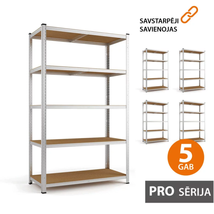 Noliktavas plaukts 180x90x40 PRO (5 gab.)