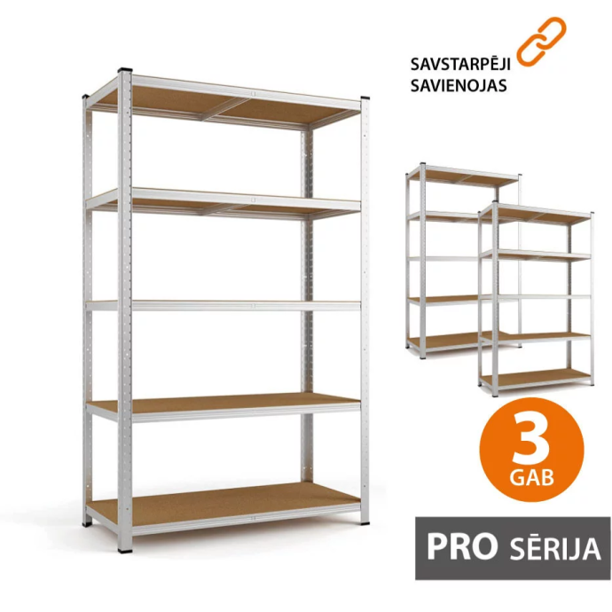 Noliktavas plaukts 180x90x40 PRO (3 gab.)
