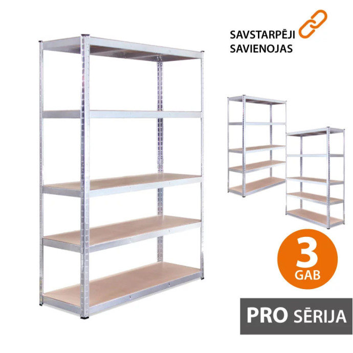 Noliktavas plaukts 180x90x45 PRO (3 gab.)
