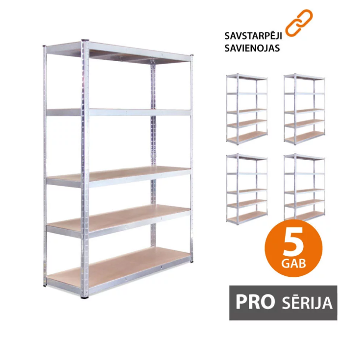 Noliktavas plaukts 180x120x45 PRO (5 gab.)