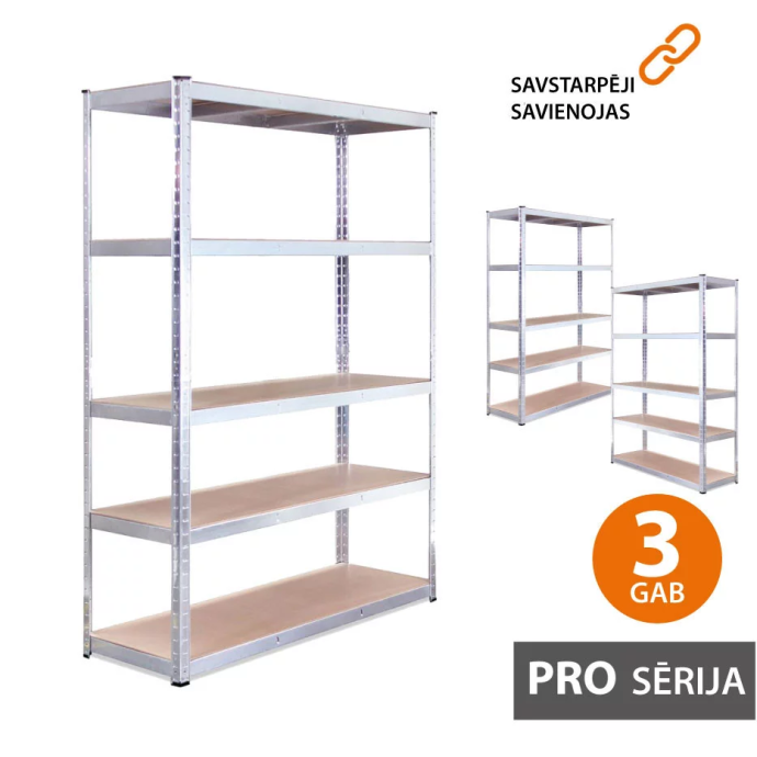 Noliktavas plaukts 180x120x45 PRO (3 gab.)