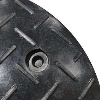 Guļošais policists - Ātruma slāpētājs Eurostal, 40 cm plata gala daļa, melna, ar stiprināšanas caurumiem H4 3