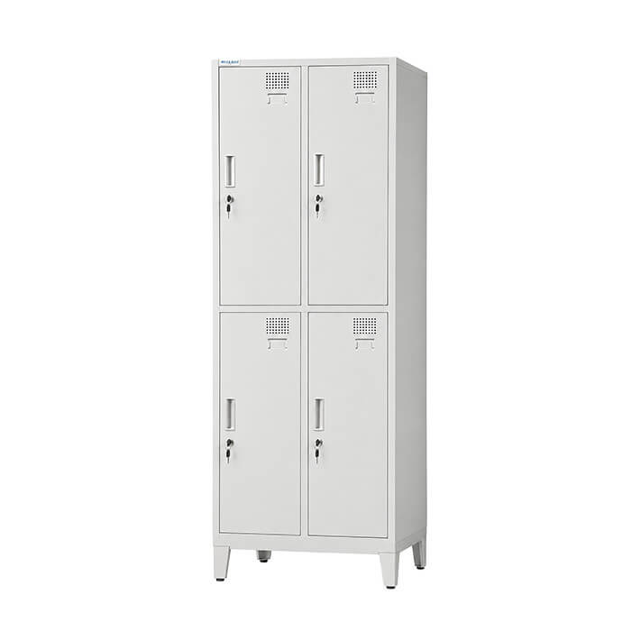 Metāla garderobes skapis, divos līmeņos Rehalt Systems 1940 x 800 x 500 ar regulējamām kājiņām, 4 durtinas 3