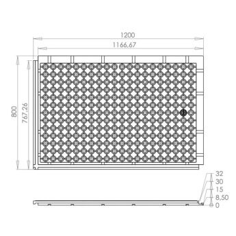 Aizsardzības plāksne pagaidu ceļu izbūvei Eurostal G 1200x800x24 mm, melna 5