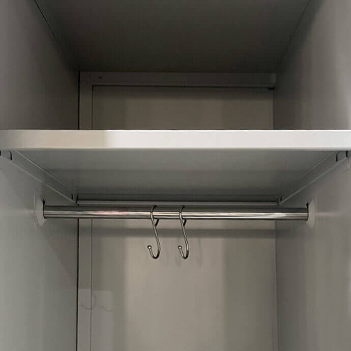 NOMA Metāla garderobes skapis Rehalt Systems 1800 x 600 x 500, 2 durtinas 5
