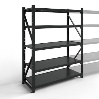 Metāla plaukti 2000x1200x400 ar 5 plauktu Rehalt Systems, bāzes sekcija 4