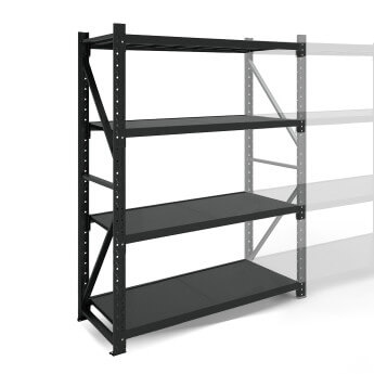 Metāla plaukti 2000x1000x600 ar 4 plauktu Rehalt Systems, papildu sekcija 3