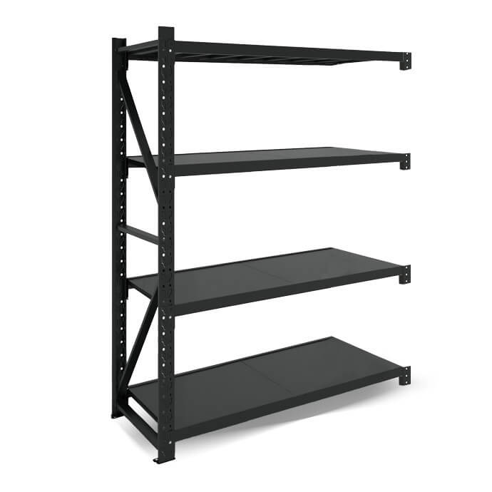 Metāla plaukti 2500x1200x400 ar 4 plauktu Rehalt Systems, papildu sekcija 1
