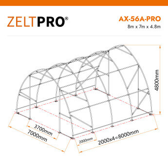 PVC tenta angārs Zeltpro AX-56A-PRO Series 10