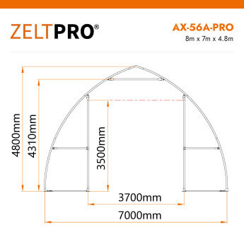 PVC tenta angārs Zeltpro AX-56A-PRO Series 12