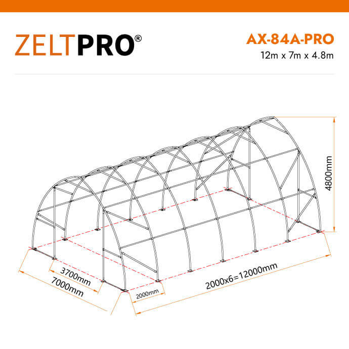 PVC tenta angārs Zeltpro AX-84A-PRO Series 11