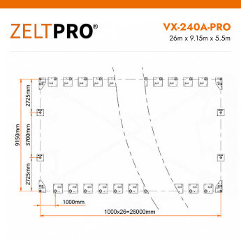 PVC tenta angārs Zeltpro VX-240A-PRO Series 11