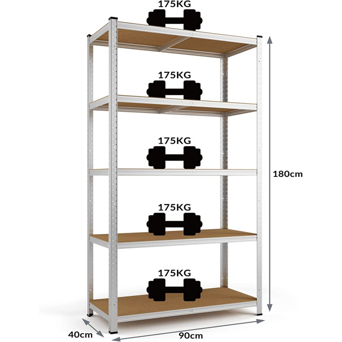 Noliktavas plaukts 180x90x40 PRO
